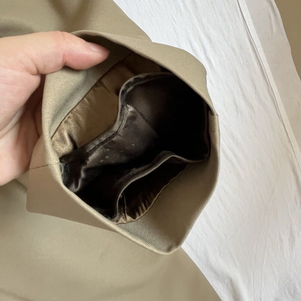 Vintage LONDON FOG Maincoats Trench Coat Tan Removable  Lining Zip 42 Reg - Picture 4 of 16